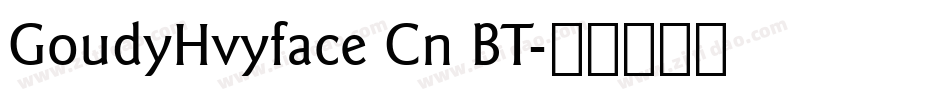 GoudyHvyface Cn BT字体转换